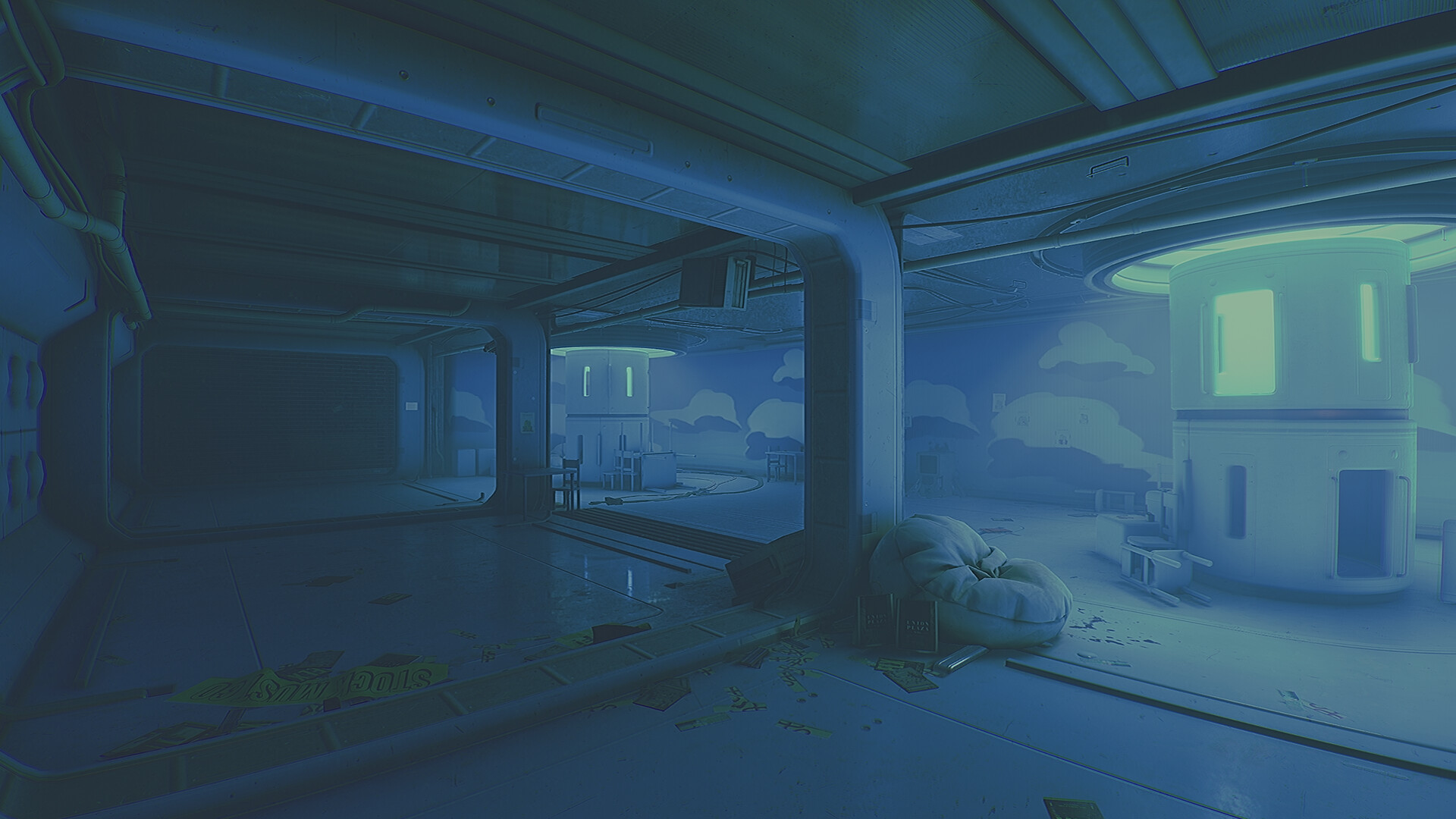 A screenshot from the game Routine